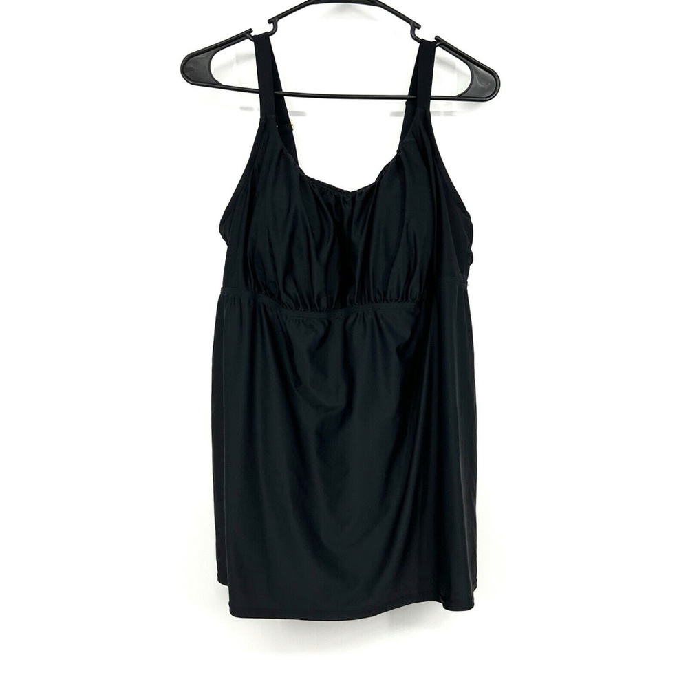 Ava & Viv Swim Dress Black One Piece Built In - Picture 3 of 12